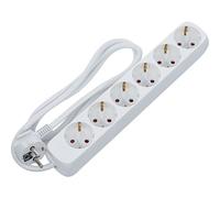 BGS technic Barre de prises de courant BGS sextuple, cordon de 1,4 m, 3 x 1,5 mm², IP 20 Quantité:1