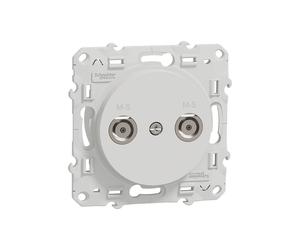 Prise Multiservice 1 poste Odace Blanc Schneider