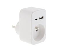 Zenitech - Prise murale 2P+T 16A 230V 3680W - USB A + USB-C - Watt and Co