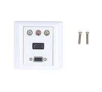 Prise murale audio vid é o 1080P panneau vid é o composite haute r é sistance aux chocs HDMI VGA 3RCA plaque murale multim é dia connecteur de passage pour home cin é ma HDTV d é c
