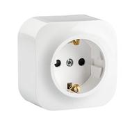 Prise murale avec mise à la terre, blanc éclatant