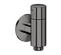 Prise murale AXOR hansgrohe One Stop 48781330 avec robinet d'arrêt, chrome noir poli