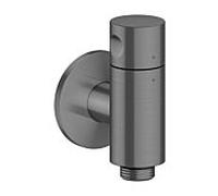 Prise murale AXOR hansgrohe One Stop 48781340 avec robinet d'arrêt, chrome noir brossé