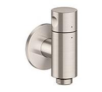 Prise murale AXOR hansgrohe One Stop 48781800 avec robinet d'arrêt, finition inox