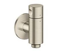 Prise murale AXOR hansgrohe One Stop 48781820 avec robinet d'arrêt, nickel brossé