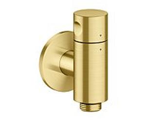 Prise murale AXOR hansgrohe One Stop 48781950 avec robinet d'arrêt, laiton brossé