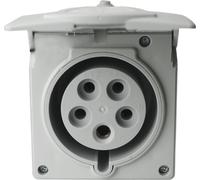 Prise murale CEE avec couvercle rabattable encastrée 32A 5P 400V IP44 Prise de courant