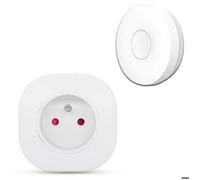 Prise murale commandée sans fil et sans pile - Qualité Pro - 1 télécommande radio auto alimentée + 1 prise EU 3000w