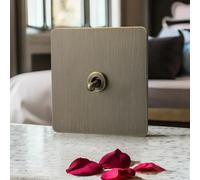 Prise murale d'interrupteur à bascule en métal rétro EU FR, acier inoxydable antique bronzé, prise allemande 16A avec chargement USB RJ45CT5