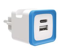 Prise Murale Double USB A & Type C - 3.4A - GEFOM - Charge Rapide avec Support Intégré - 24V