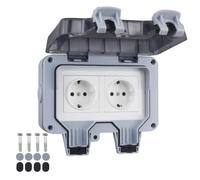 Prise murale E étanche IP66 16A avec port USB, prise de commutateur d'alimentation extérieure(2-E-Socket)