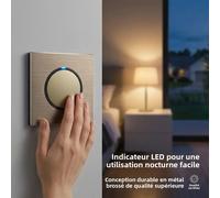 Prise murale électrique française EU en aluminium brossé brun, plaque 1-5 postes, port de charge USB, prise de câblage RJ45 CAT6