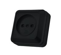 Prise murale encastrable,Prise Double Noir Sans Terre - Encastrable 10A 250V - Set Prises Électriques pour Rénovation Intérieure