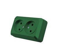 Prise murale encastrable,Set de prises murales électriques,Prise murale d'intérieur 250V AC 16A,Vert Prise double sans mise à la terre,MZ-05-LV