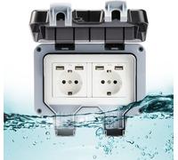 prise murale étanche avec couvercle Prise extérieure avec port USB