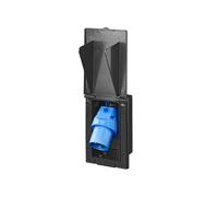 Prise murale extérieure CEE ProPlus 373505BK, 160 × 100 mm, noire