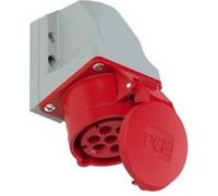 Prise murale femelle CEE 16 A 7 pôles PCE PC Electric 117-6v 400 V rouge, gris G
