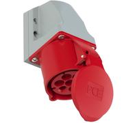 Prise murale femelle CEE 32 A 7 pôles PCE 127-6v 400 V rouge, gris 1 pc(s)