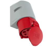 Prise murale femelle - PCE - CEE 32 A 5 pôles - Blanc - Plastique