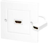 Prise murale HDMI-1 port-Prise murale-Montage encastré-1 prise A-1 prise A-1 fouet de câble femelle-15 cm-HDMI High Speed avec Ethernet 3D Full HD HDTV 4K 2160p