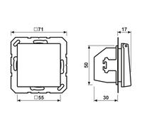 Prise Murale Jung A500 Avec Capot De Protection IP44 16A Noir (Prise européenne) - A1520NBFKIKLSWM