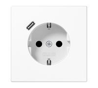 Prise Murale Jung LS990 Avec Port USB-C Charge Rapide (Prise européenne) - LS1520-18CWW