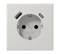 Prise Murale Jung LS990 Avec Ports De Chargement USB A C Doubles (Prise européenne) - LS1520-15CALG