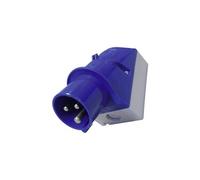 Mennekes Prise murale mâle CEE-CARA 332 – 16 A 3 pôles 230 V – Bleu IP44 bornes à vis, terre 6 h