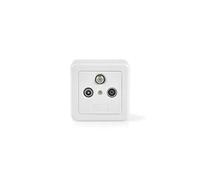 Prise murale pour antenne 1x sortie f 1x sortie mâle cei 1x sortie femelle cei 75 db