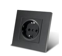 Prise murale pour montage encastré, ensemble de prises électriques internes 250 V AC 16 A, insert encastré et couvercle, prise au sol