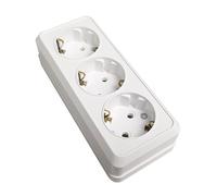 Prise murale, prise murale, prise multiple, chargeur mural à 3 sorties, prise multiple, normes européennes, 250 V, prise à usage commercial pour la maison