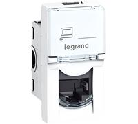 Prise murale RJ45 Cat6a LEGRAND STP 22.5X45 blanc