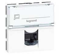 Legrand Prise RJ45 Mosaic 076566 – Catégorie 6 STP blindée, 2 modules, Blanc