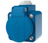 Prise murale SCHUKO® 230 V 16 A IP44 bleue - Borne à vis - Mennekes