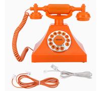 Prise murale téléphonique de style vintage avec son cristallin. Matériaux durables. Permet de connecter deux appareils téléphoniques. Conception