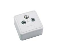 Prise murale TV-SAT-FM - CAHORS - VBA900 - Blanc - Electrique - A encastrer