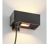 Prise murale WAST pour l'extérieur IP44 double anthracite incl. LED Up- & [EEK: F]