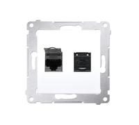 Kontakt-Simon D62.01/11 Prise de courant en plastique IP20 Blanc 75 mm 37 mm 75 mm