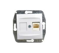 Prise ordinateur CARLA individuelle RJ45 cat 5e blanc 1748-10