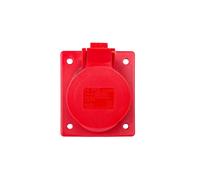 Prise panneau inclinée 16A 5P 400V 80x97 rouge TWIST 415-6