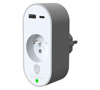 Bigben Connected Parafoudre Force Power Lite 540J 1 prise + USB A+C 1,5m Gris/Blanc Garantie à vie