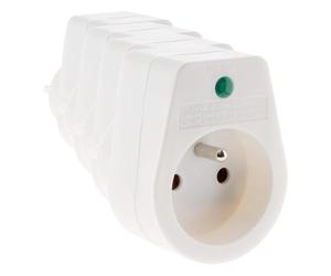 Prise parafoudre Simple 2P+T - Security Pro - Zenitech (Lot de 4)