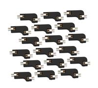 Prise Pcb Remplaçable à Chaud ABS pour Clavier Mécanique Noir 20 Pièces | Support de Circuit Imprimé à Deux Clips, 12v Dc 10ma, Usage Professionnel, Connecteur Sip Pratique