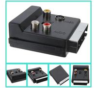 Prise Péritel Scart Mâle à Femelle S-Video 3 RCA Audio Adaptateur Convertisseur