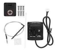 Prise Piezo Ukulele, Égaliseur 2 Bandes, Accordeur LED, Montage Facile - Plug and Play, Contrôle Volume, Usage Scène et Studio