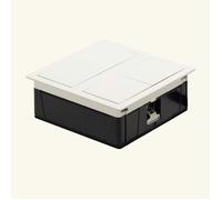 Prise plan de travail TSUNO - Double prise à encastrer blanc