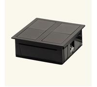 Prise plan de travail TSUNO - Double prise à encastrer noir mat