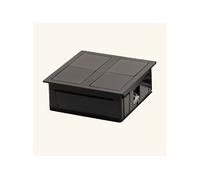 Prise plan de travail TSUNO - Double prise à encastrer noir mat