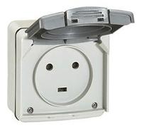 Prise Plexo complet 20A saillie--Gris-2P+T