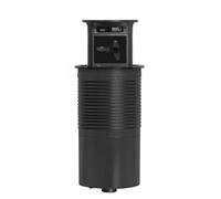 Prise pop-up avec chargement sans fil, ports USB et de type C, prise cachée encastrée pour plans de travail de cuisine, trou de 100 mm, noir